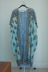Blue stripe and floral shrug